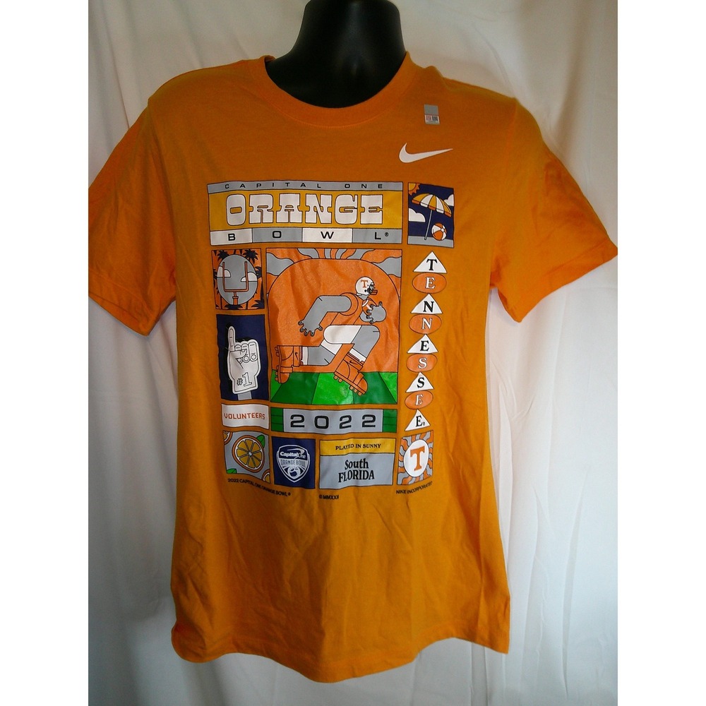 Nike Tennessee Volunteers Orange Bowl 2022 Graphic Tee Shirt Mens Small
